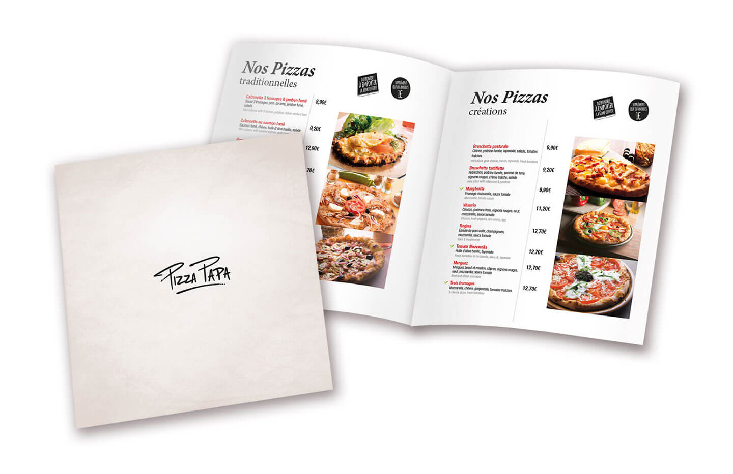 Pizza Papa refonte des menus