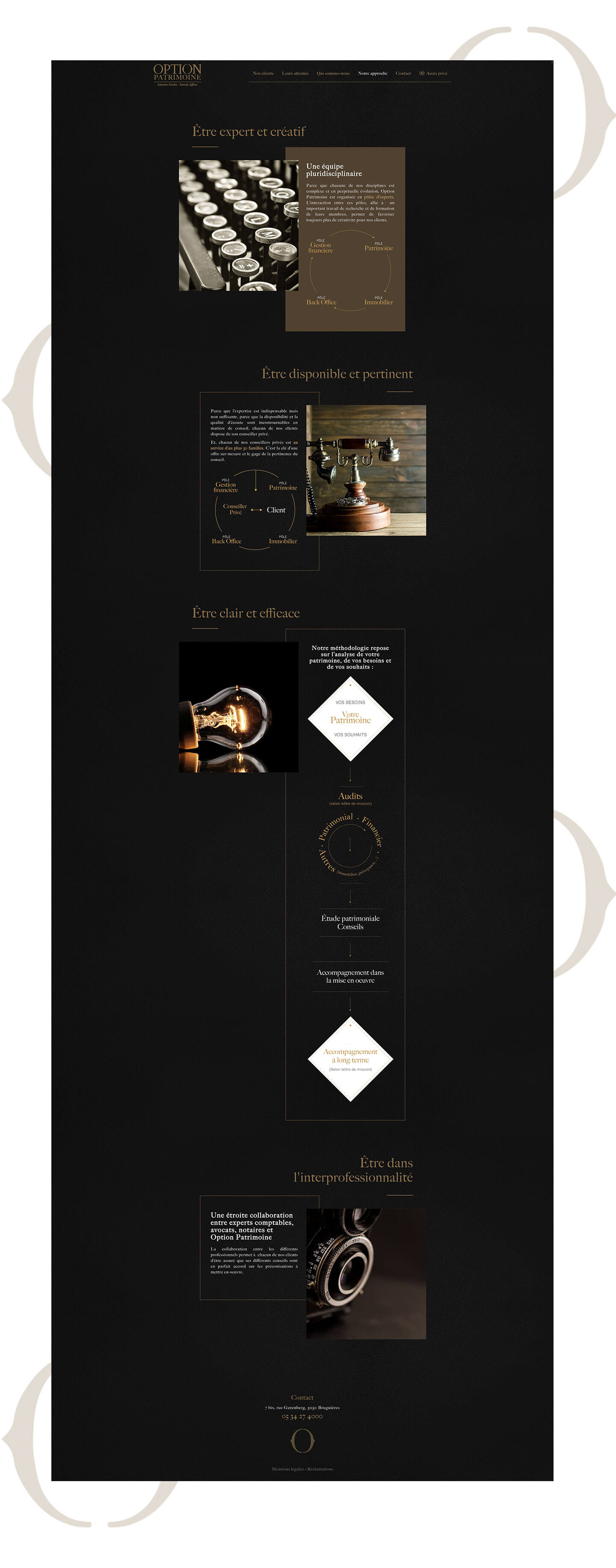 Webdesign d'Option Patrimoine
