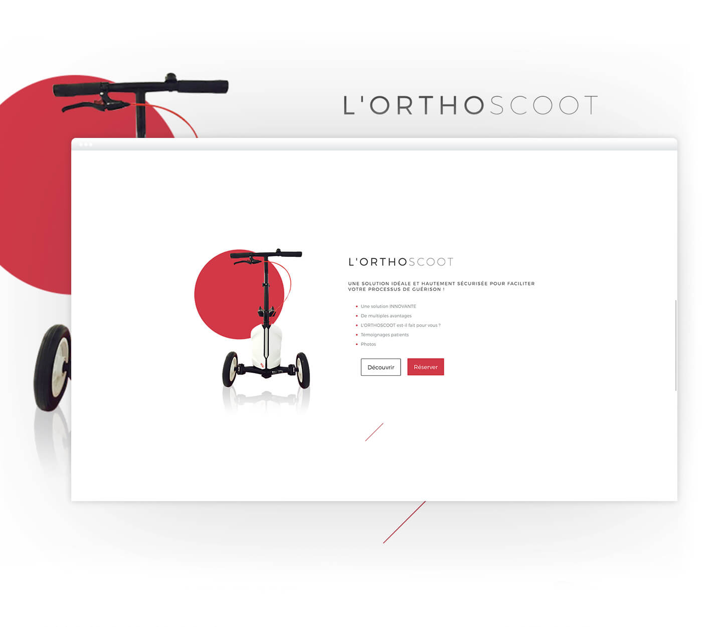 Novo création Site internet pour la marque Orthoscoot