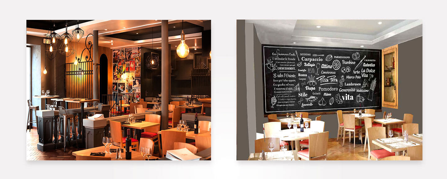 Pizza Papa relooking des restaurants