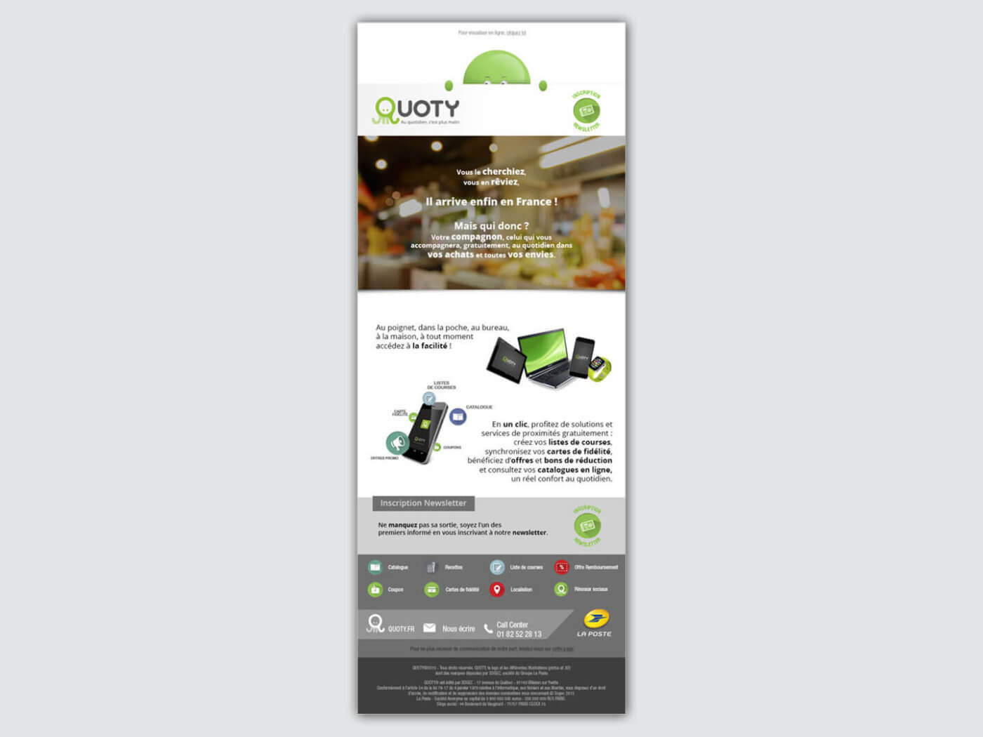 Novo création graphique emailing Quoty