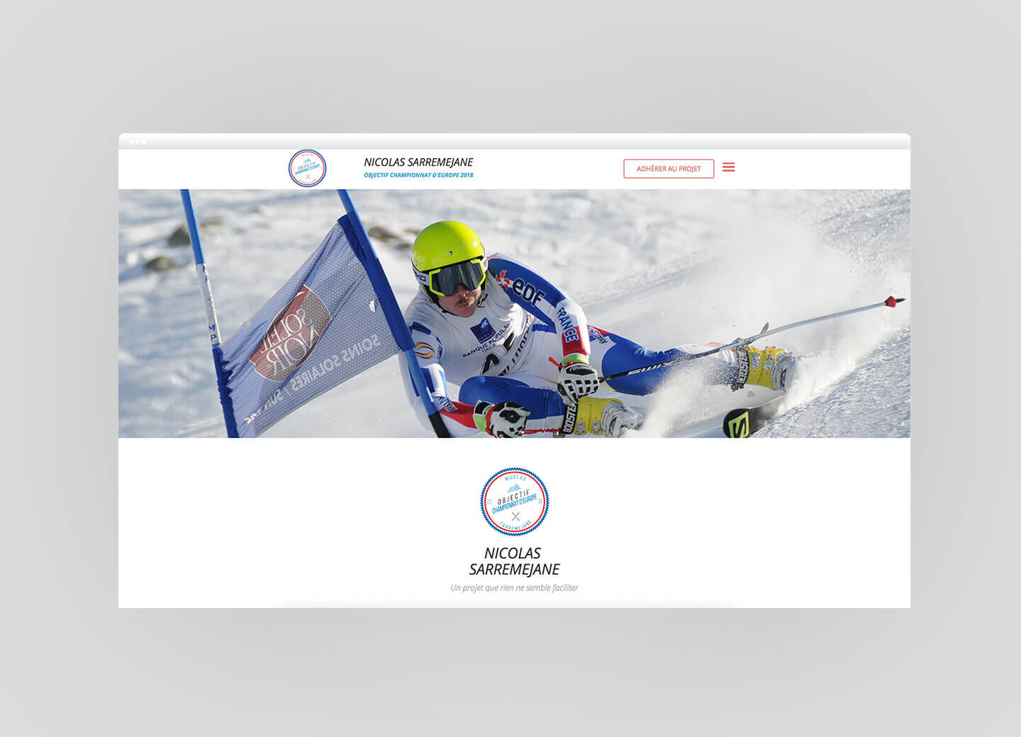 Page du site internet