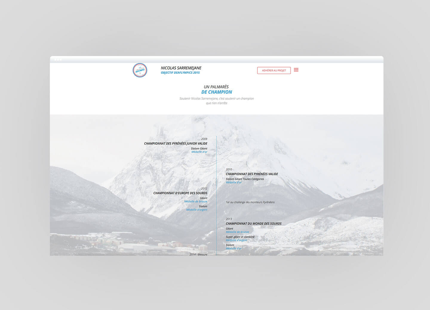 Page du site internet