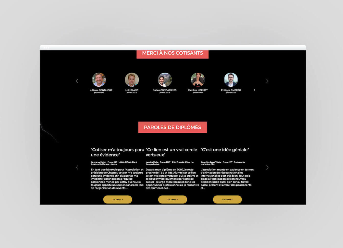 Page site internet