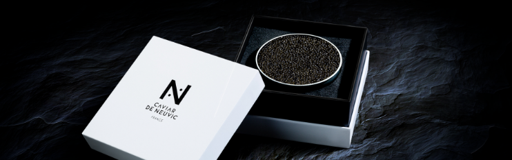 Boite de caviar de la marque Caviar de Neuvic